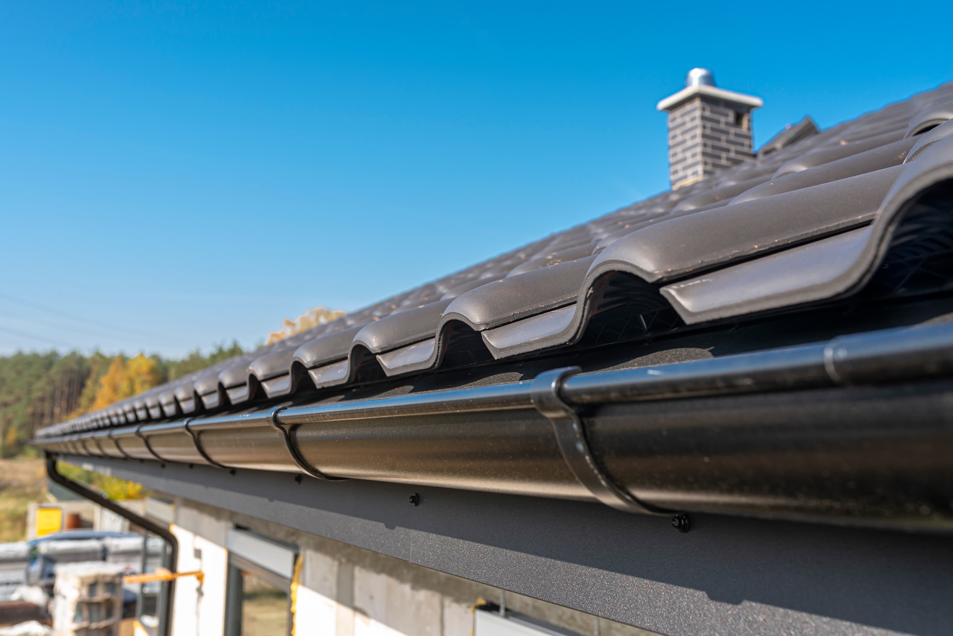 PVC fascia and guttering after a wash down